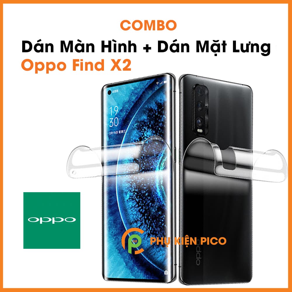 Dán màn hình và dán lưng Oppo Find X2 PPF cao cấp - combo2
