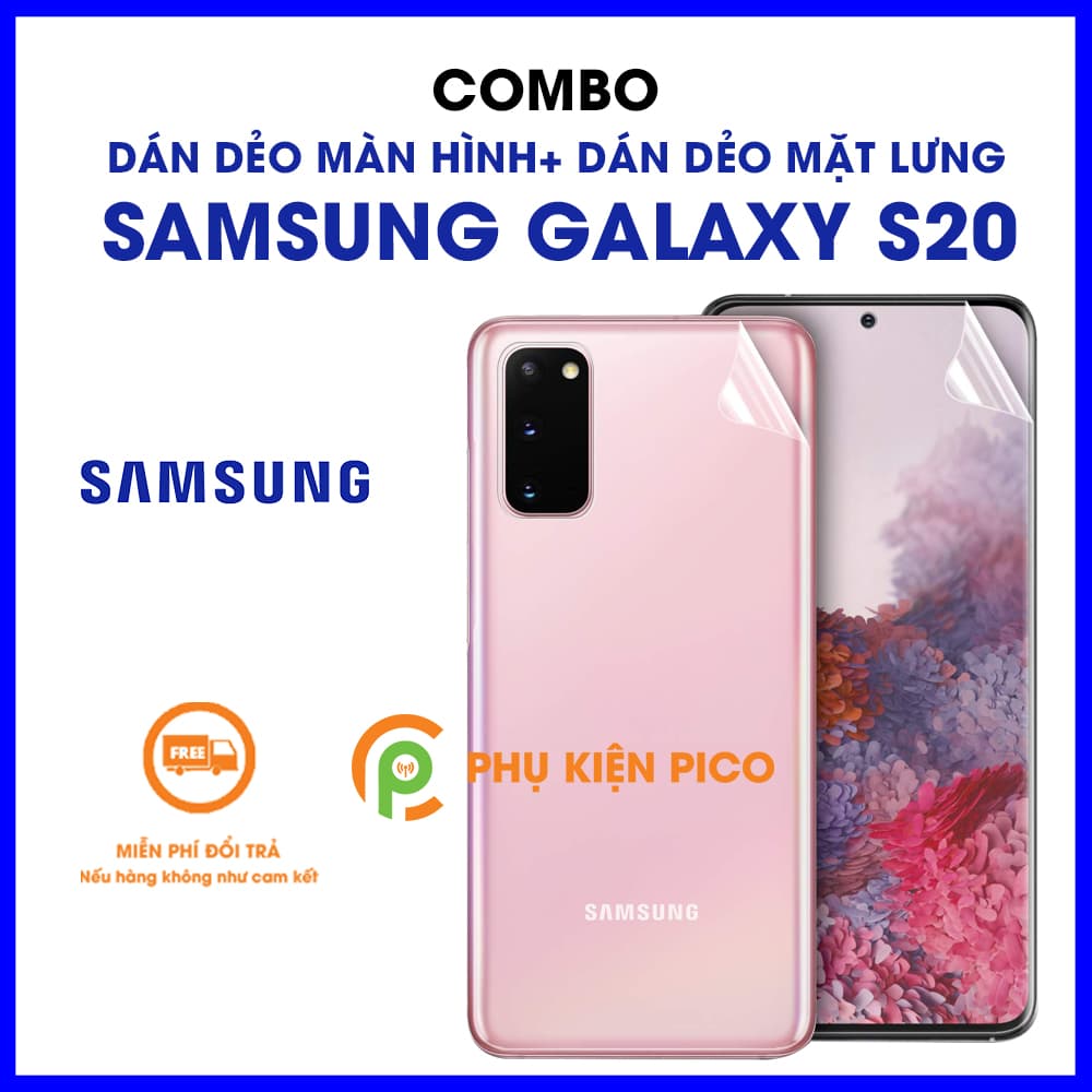 Dán màn hình Samsung Galaxy S20 và dán lưng Samsung S20 PPF cao cấp