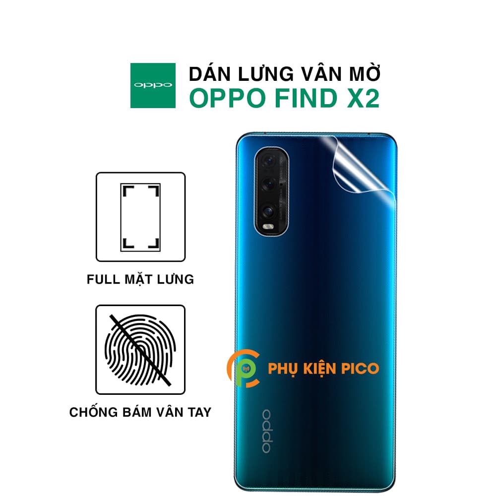 Dán lưng Oppo Find X2 PPF cao cấp dẻo vân mờ