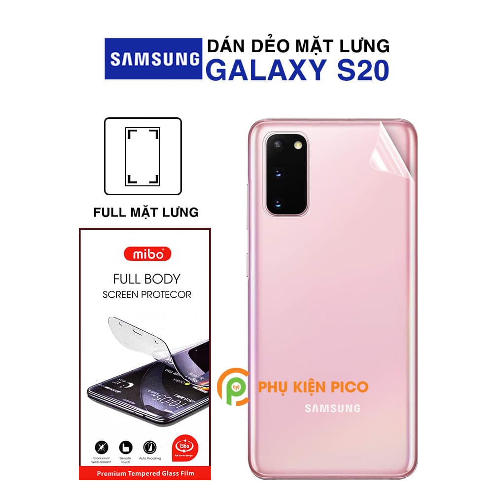 Dán lưng Samsung S20 full mặt lưng dẻo trong suốt PPF tự phục hồi vết xước