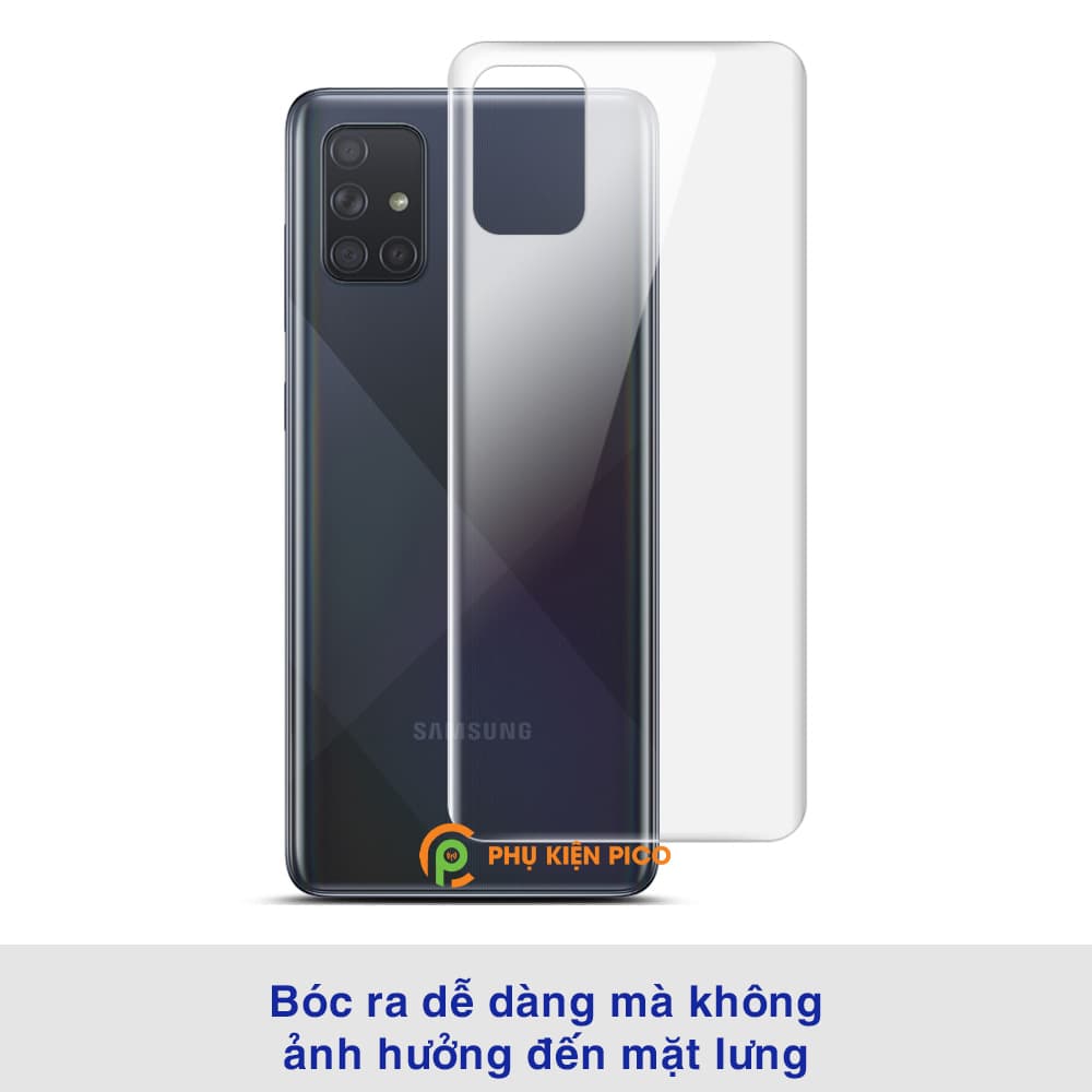 Dán lưng Samsung A71 full mặt lưng dẻo trong suốt PPF tự phục hồi vết xước - 5