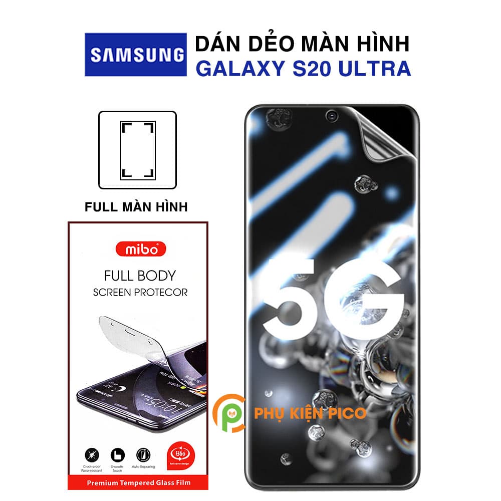 Dán màn hình Samsung S20 Ultra full màn trong suốt PPF tự phục hồi vết xước chính hãng Mibo