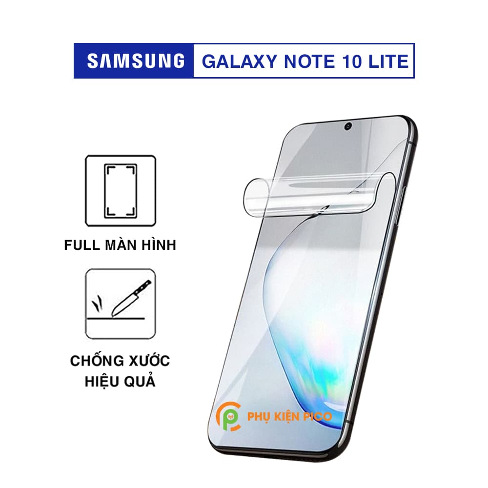 Dán màn hình Samsung Note 10 Lite full màn dẻo trong suốt PPF tự phục hồi vết xước
