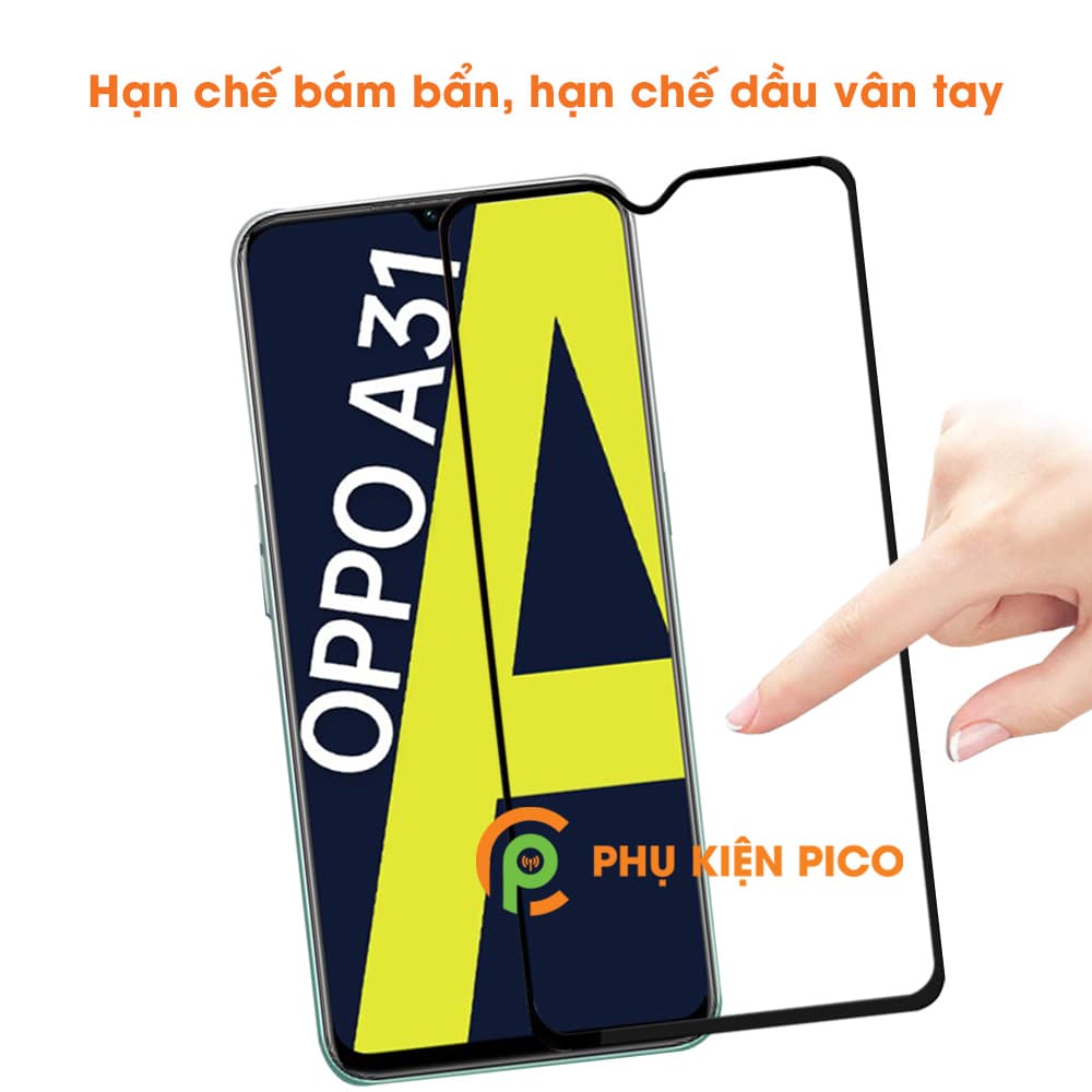 Kính cường lực Oppo A31 viền đen siêu mỏng độ cứng 9H - 2