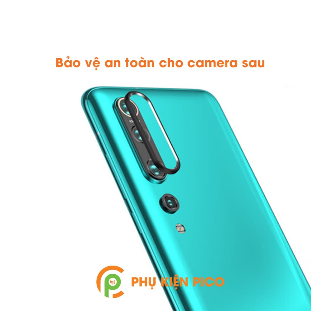 Vòng bảo vệ Xiaomi Mi 10 - Ốp viền camera Xiaomi Mi 10 kim loại màu đen - 5