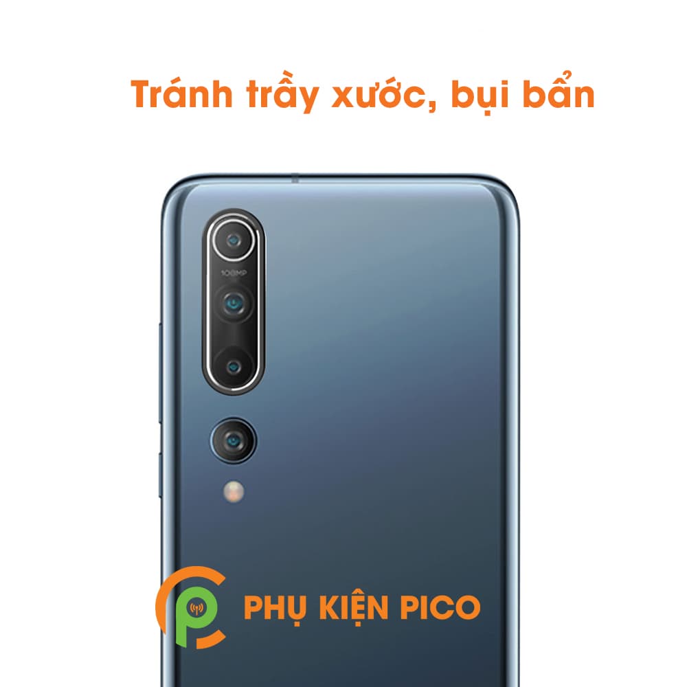 Vòng bảo vệ Xiaomi Mi 10 - Ốp viền camera Xiaomi Mi 10 kim loại màu đen - 3