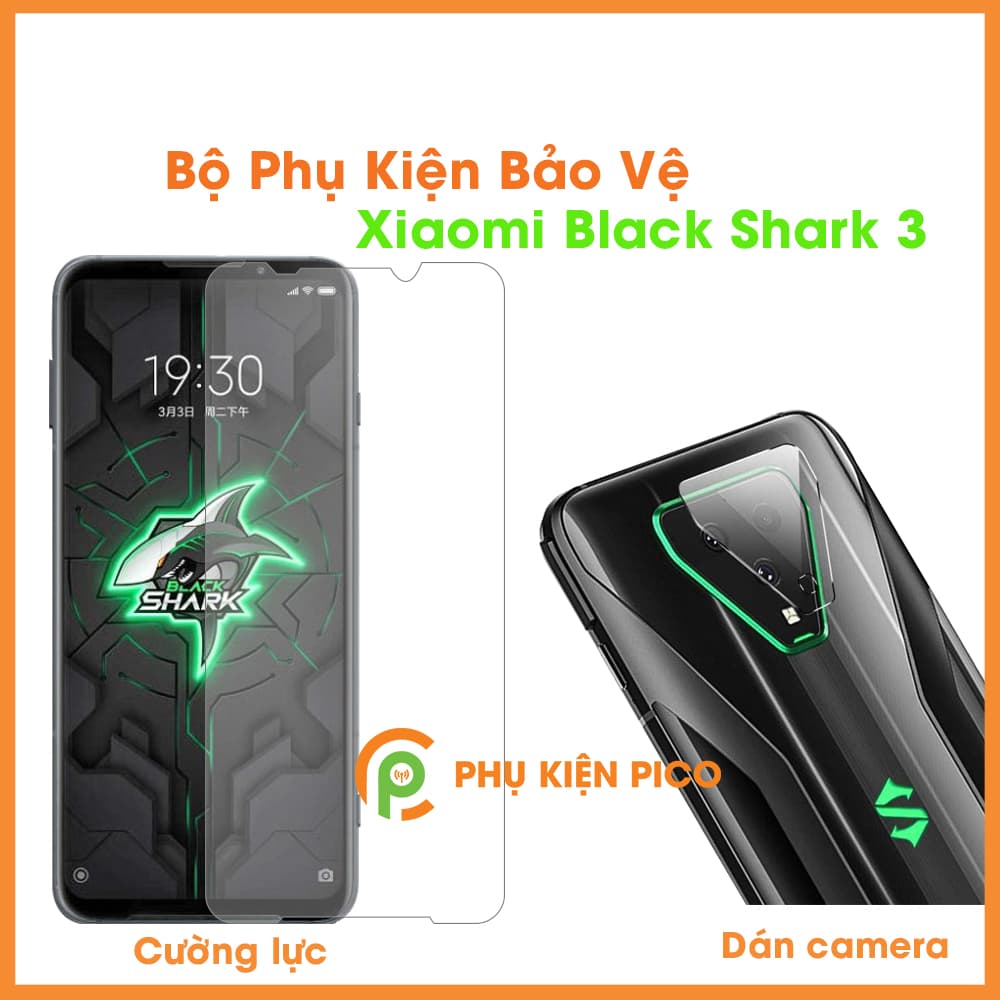 Kính cường lực Xiaomi Black Shark 3 và dán camera Black Shark 3 - combo2