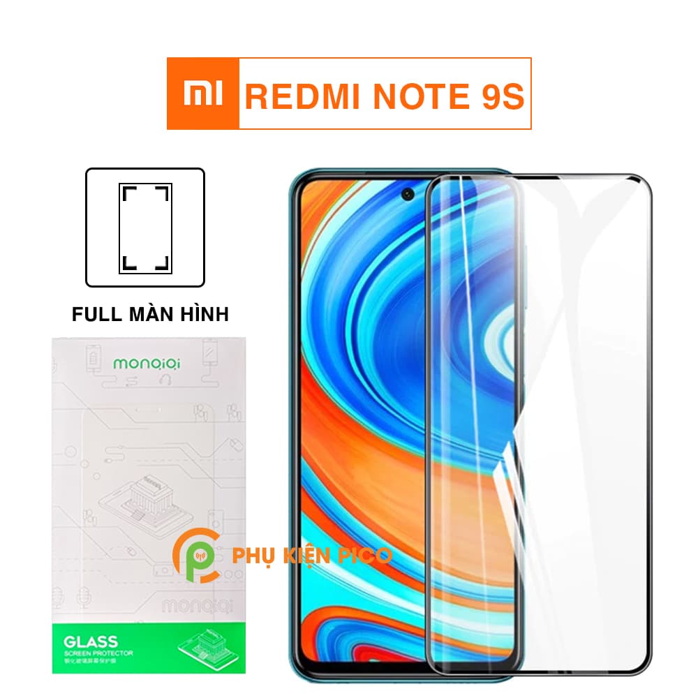 Kính cường lực Redmi Note 9s full màn hình viền đen siêu mỏng 3D Monqiqi – Dán màn hình Xiaomi Redmi Note 9s