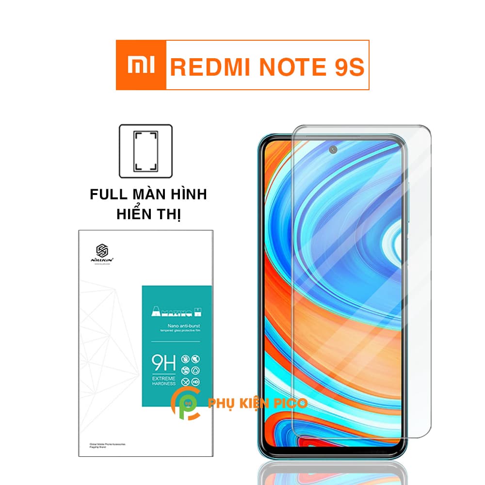 Kính cường lực Redmi Note 9s full màn hình hiển thị chính hãng Nillkin Amazing H trong suốt - Dán màn hình Xiaomi Redmi Note 9s