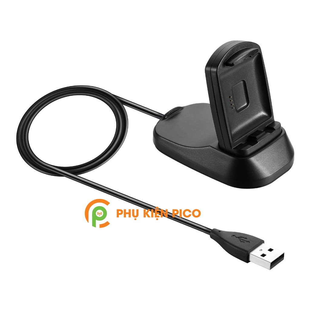 Đế sạc đồng hồ Fitbit Ionic đen dây cáp USB 1m Adapter Smartwatch - 2
