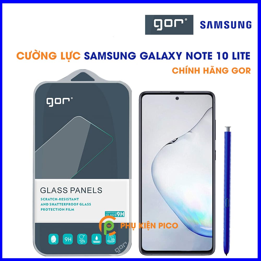Kính cường lực Samsung Galaxy Note 10 Lite chính hãng Gor trong suốt 1 chiếc