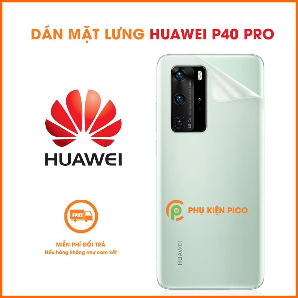 Dán lưng Huawei P40 Pro PPF cao cấp dẻo trong suốt