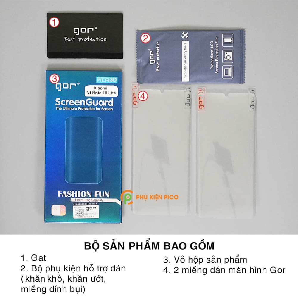 Dán màn hình Xiaomi Mi Note 10 Lite chính hãng Gor bộ 2 cái - 2