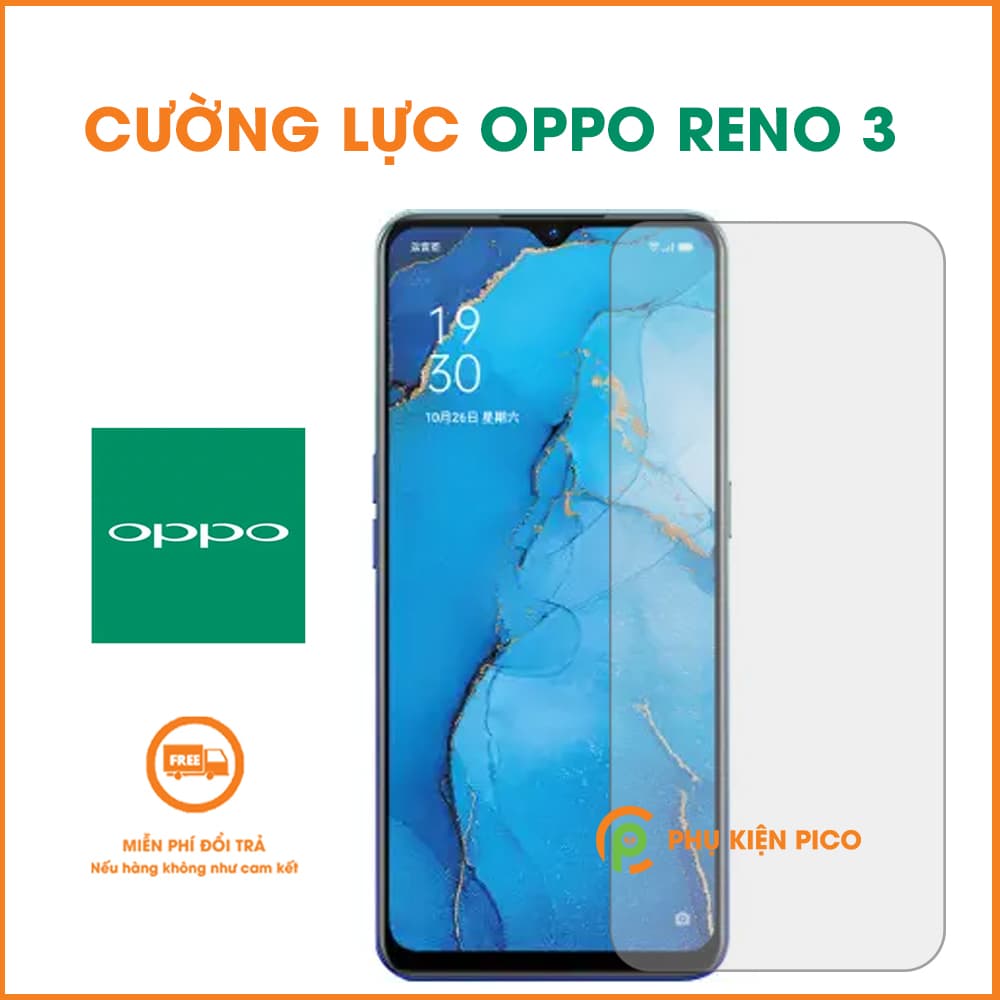 Kính cường lực Oppo Reno 3 trong suốt full màn hình độ cứng 9H