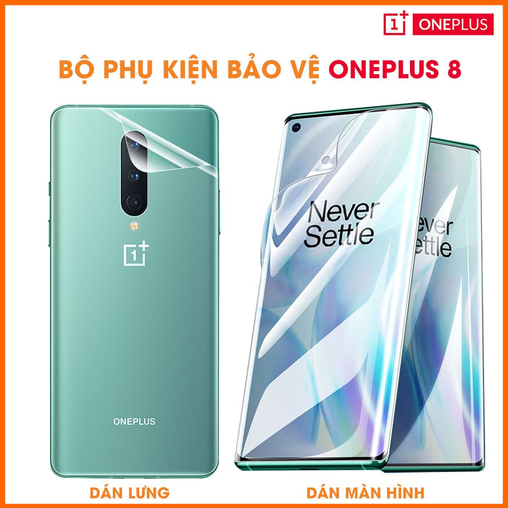 Dán màn hình Oneplus 8 và Dán lưng Oneplus 8 PPF cao cấp dẻo trong suốt - combo2