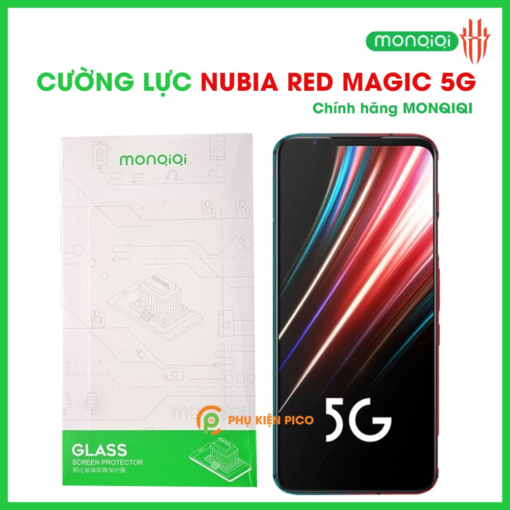 Cường lực Red Magic 5G chính hãng Monqiqi full viền siêu mỏng độ cứng 9H – Dán màn hình Nubia Red Magic 5G