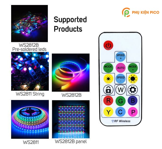 Bộ điều khiển đèn 5v ARGB 3 Pin không dây (RGB Led Controller) chỉnh màu cho quạt Addressable RGB - 2