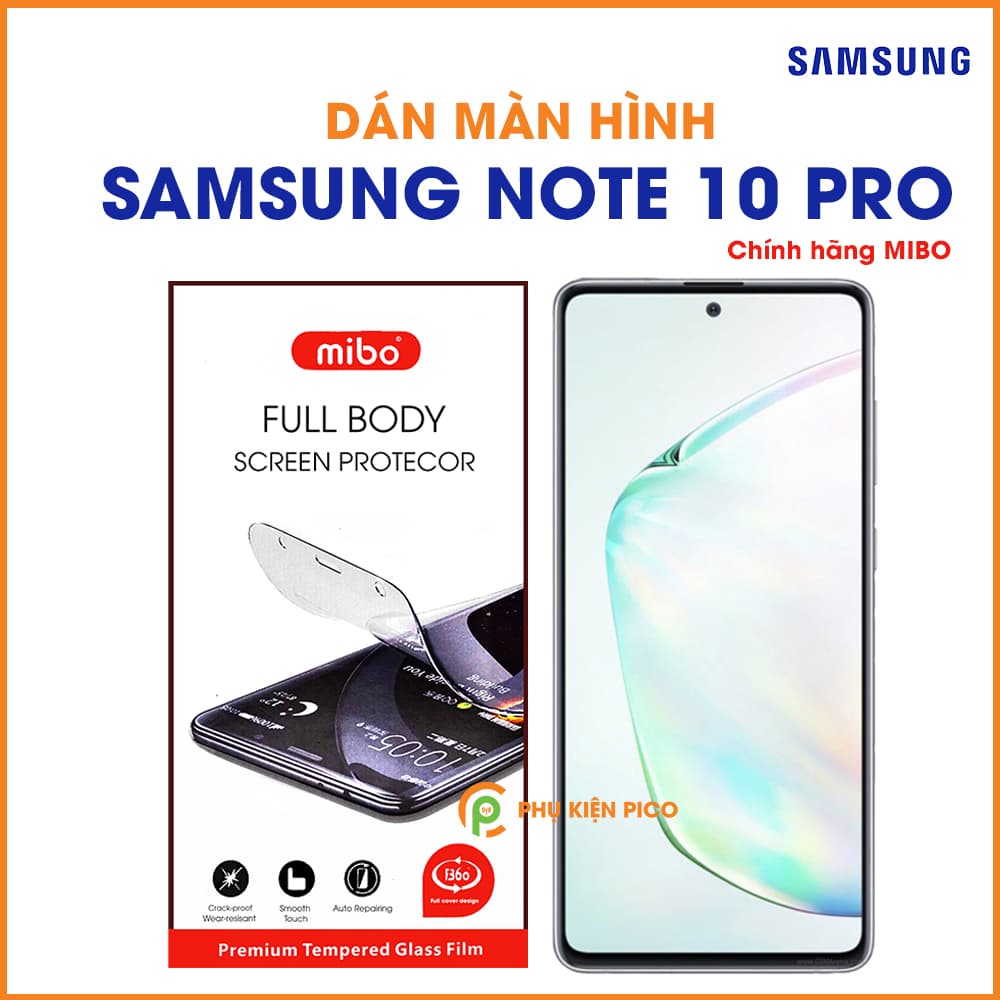 Dán màn hình Samsung Galaxy Note 10 Pro chính hãng Mibo PPF dẻo trong suốt - 1