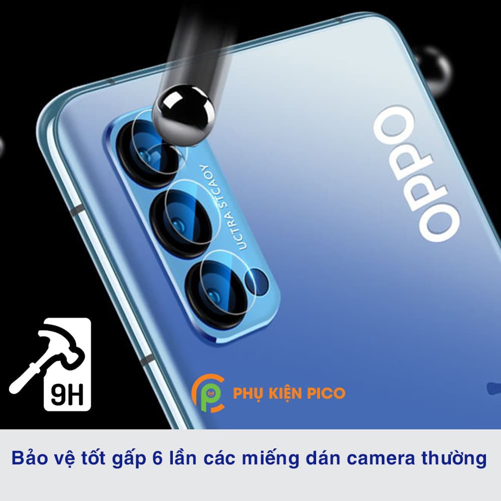 Dán camera Oppo Reno 4 cường lực camera trong suốt độ cứng 9H - 5