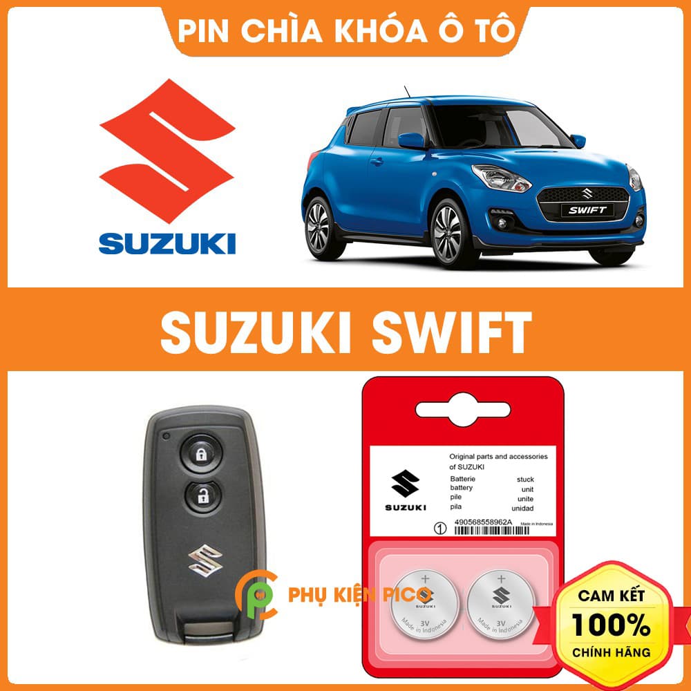 Pin chìa khóa ô tô Suzuki Swift chính hãng Suzuki sản xuất tại Indonesia 3V