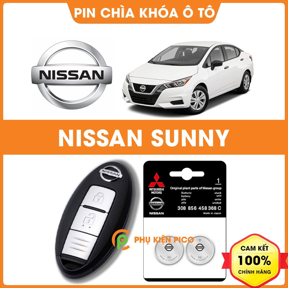 Pin chìa khóa ô tô Nissan Sunny chính hãng Nissan sản xuất tại Indonesia 3V Panasonic