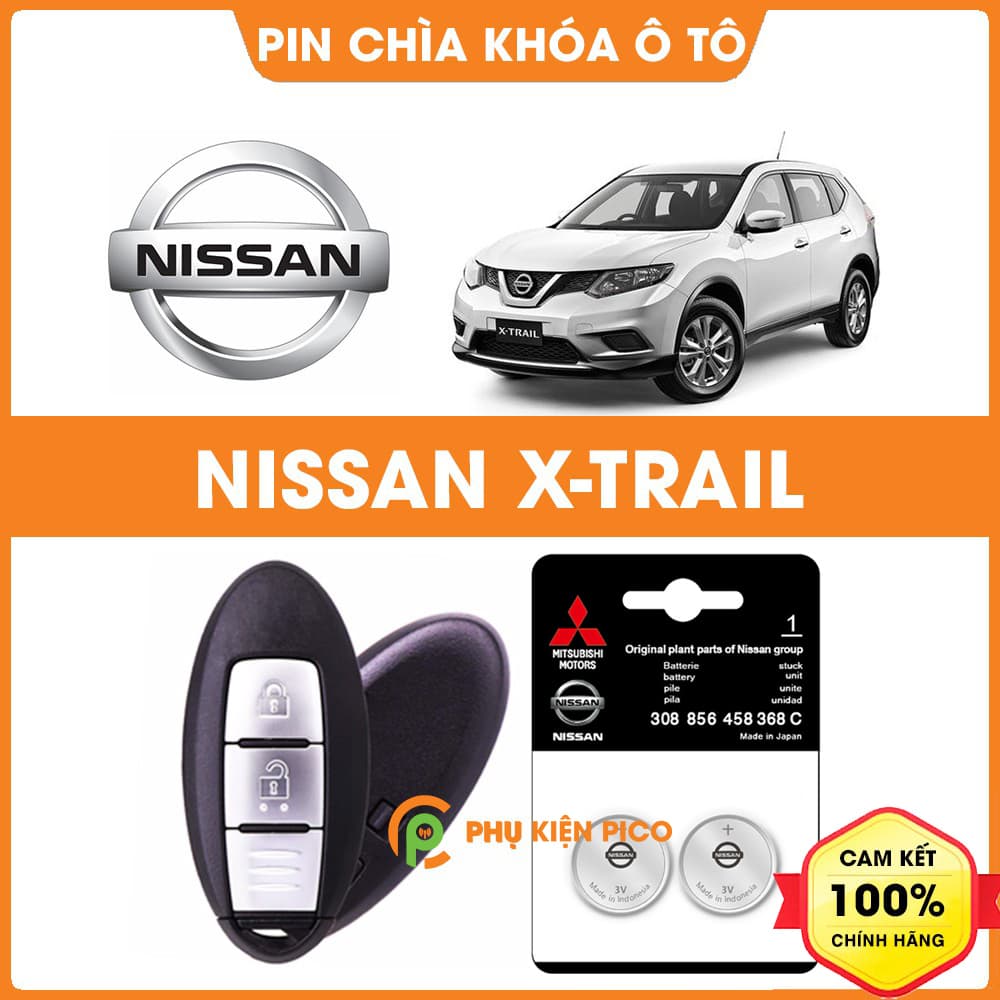 Pin chìa khóa ô tô Nissan X-Trail chính hãng Nissan sản xuất tại Indonesia 3V Panasonic