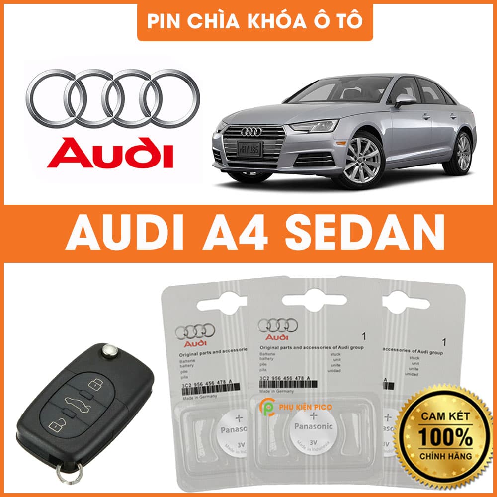 Pin chìa khóa ô tô Audi A4 Sedan chính hãng Audi sản xuất tại Indonesia 3V