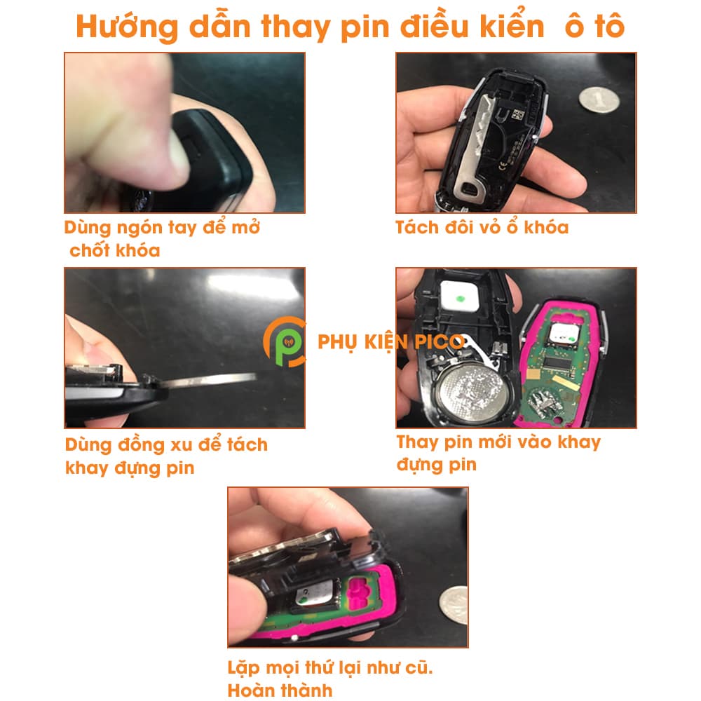 Pin chìa khóa ô tô KIA Quoris chính hãng KIA sản xuất tại Indonesia 3V Panasonic - 7