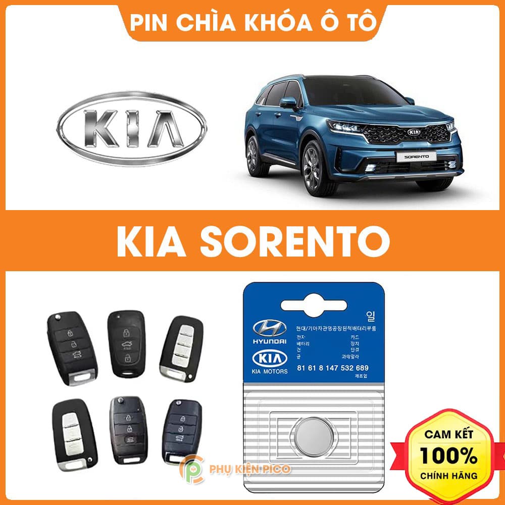 Pin chìa khóa ô tô KIA Sorento chính hãng KIA sản xuất tại Indonesia 3V Panasonic