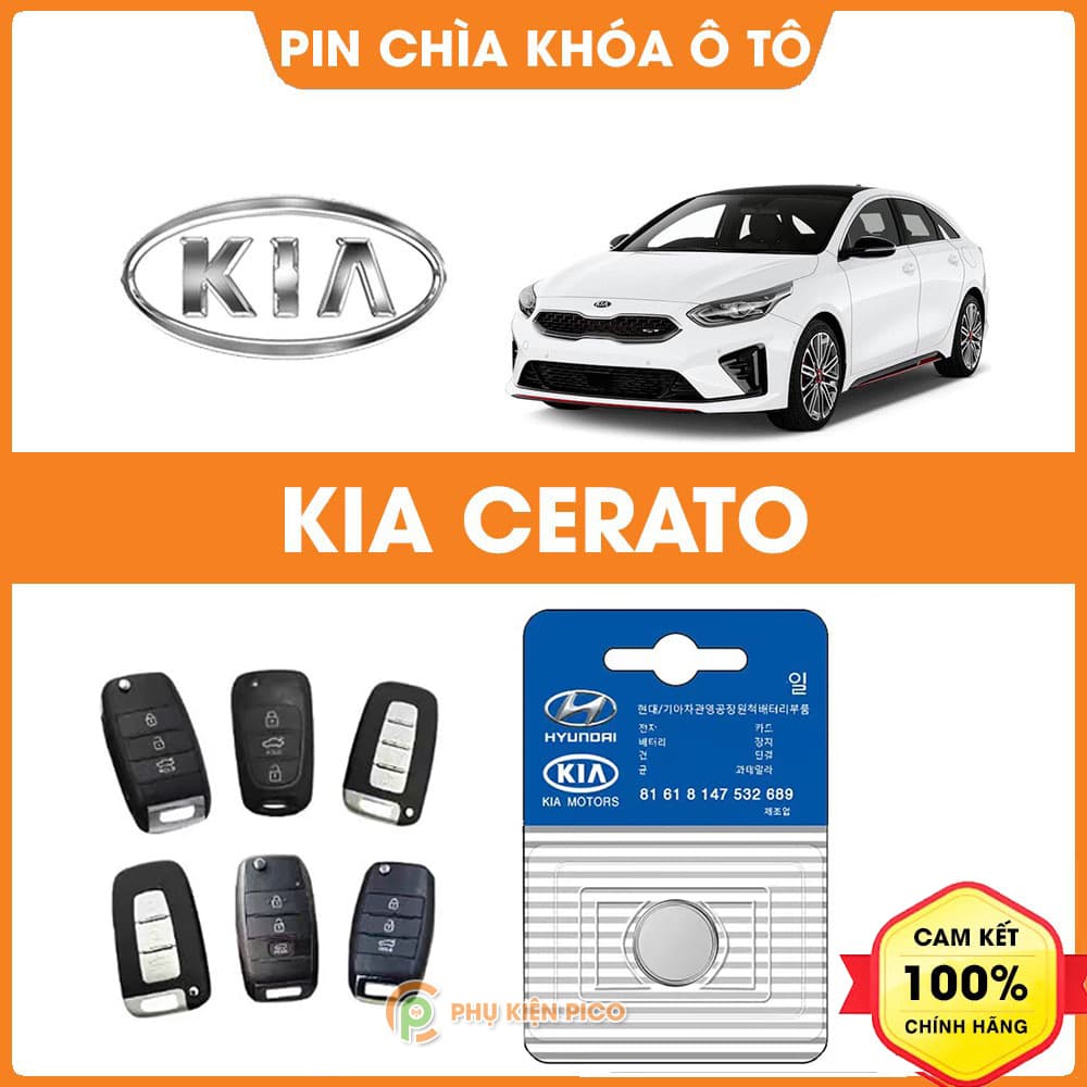 Pin chìa khóa ô tô KIA Cerato chính hãng KIA sản xuất tại Indonesia 3V Panasonic