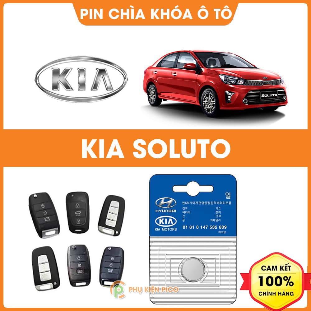 Pin chìa khóa ô tô KIA Soluto chính hãng KIA sản xuất tại Indonesia 3V Panasonic