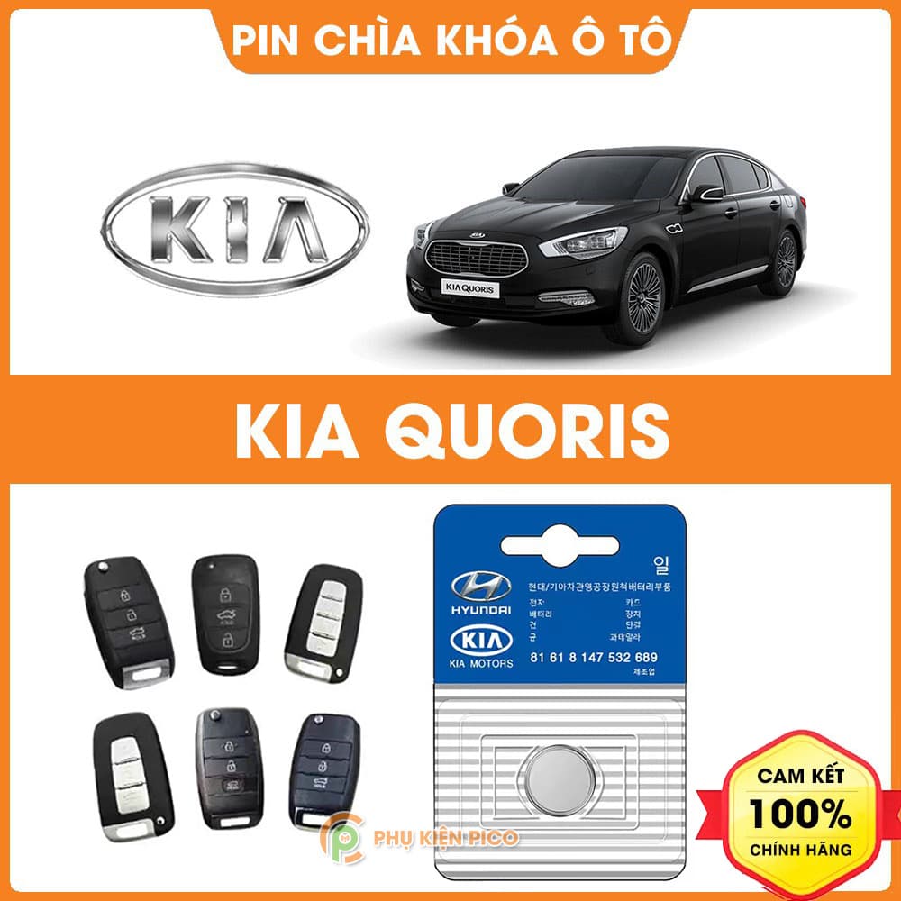 Pin chìa khóa ô tô KIA Quoris chính hãng KIA sản xuất tại Indonesia 3V Panasonic