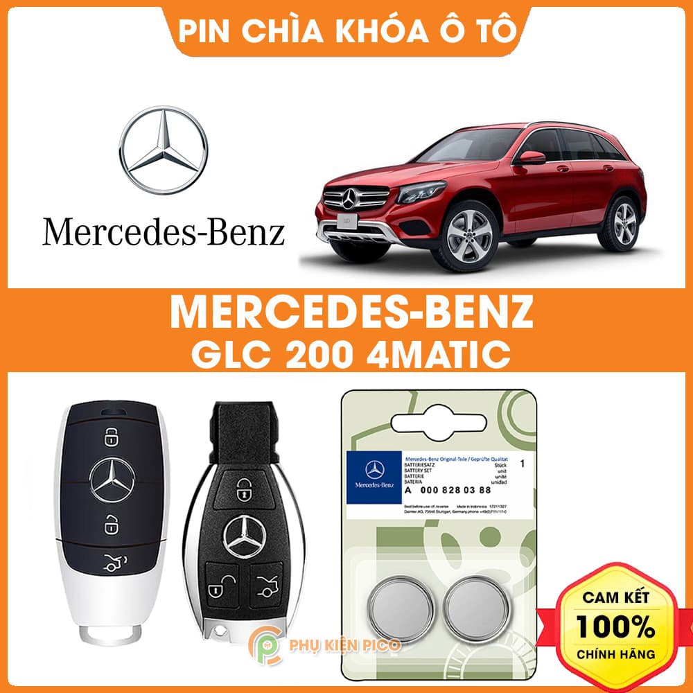 Pin chìa khóa ô tô Mercedes GLC200 4MATIC chính hãng Mercedes sản xuất tại Indonesia 3V Panasonic