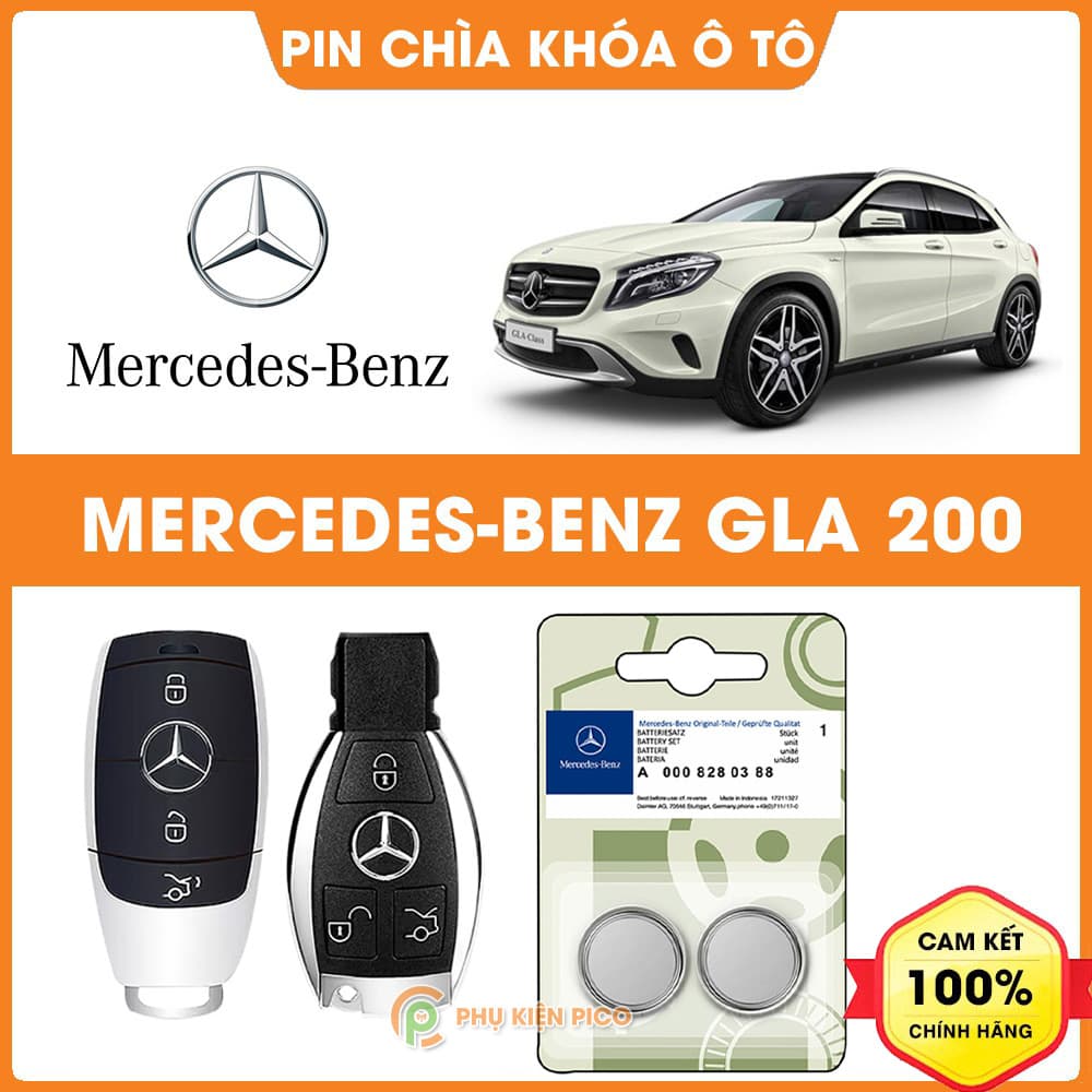 Pin chìa khóa ô tô Mercedes GLA 200 chính hãng Mercedes sản xuất tại Indonesia 3V Panasonic