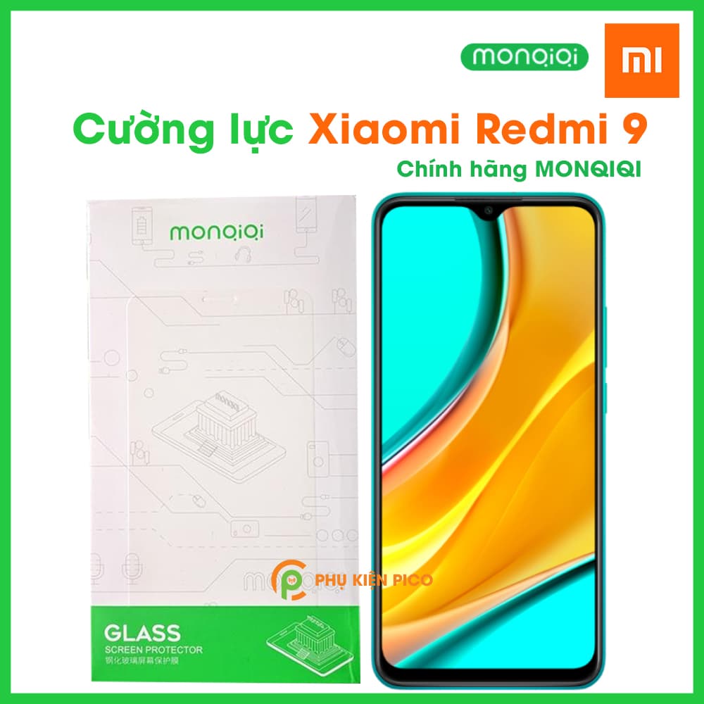 Kính cường lực Xiaomi Redmi 9 chính hãng Monqiqi full màn hình viền siêu mỏng