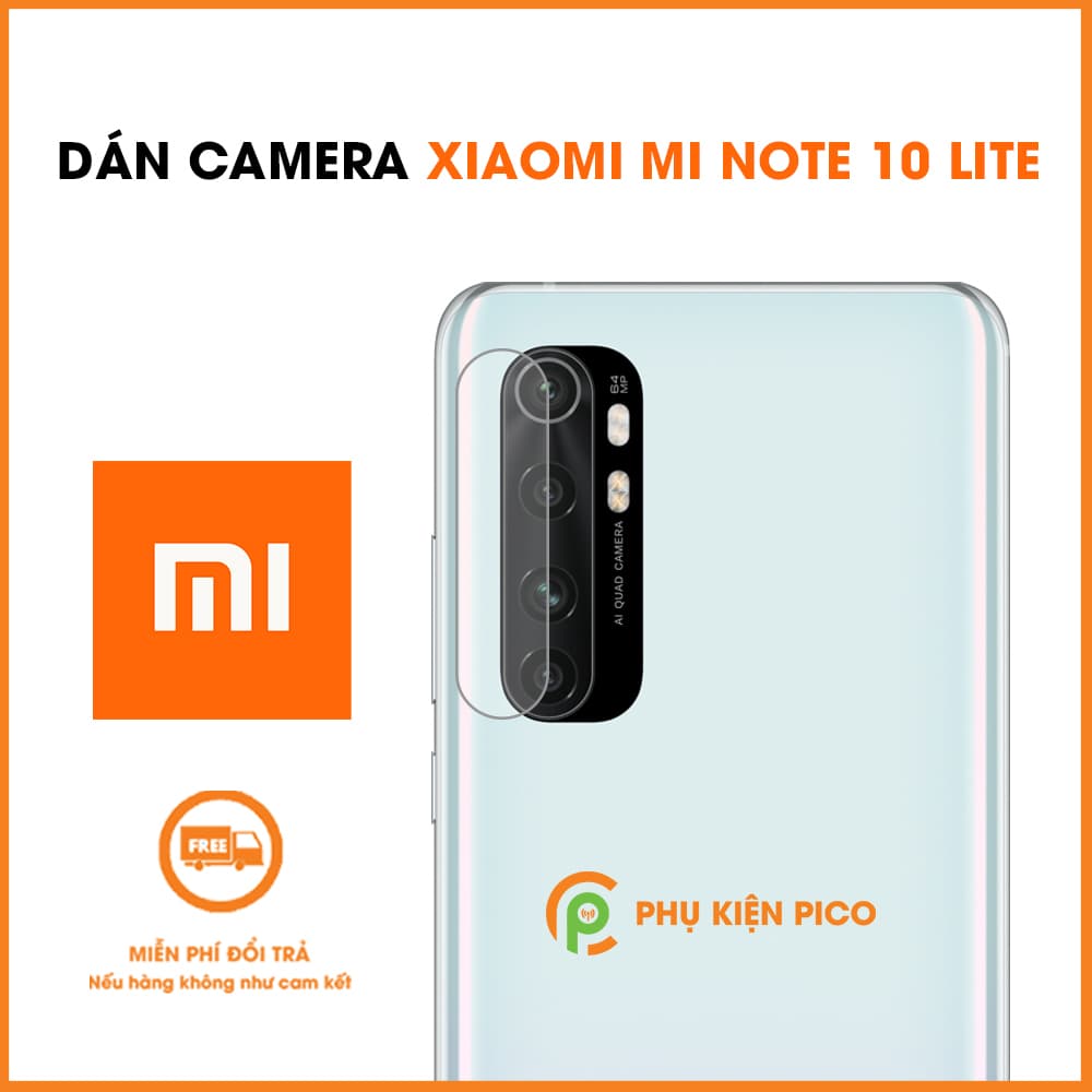 Dán camera Xiaomi Mi Note 10 Lite cường lực camera trong suốt độ cứng 7H