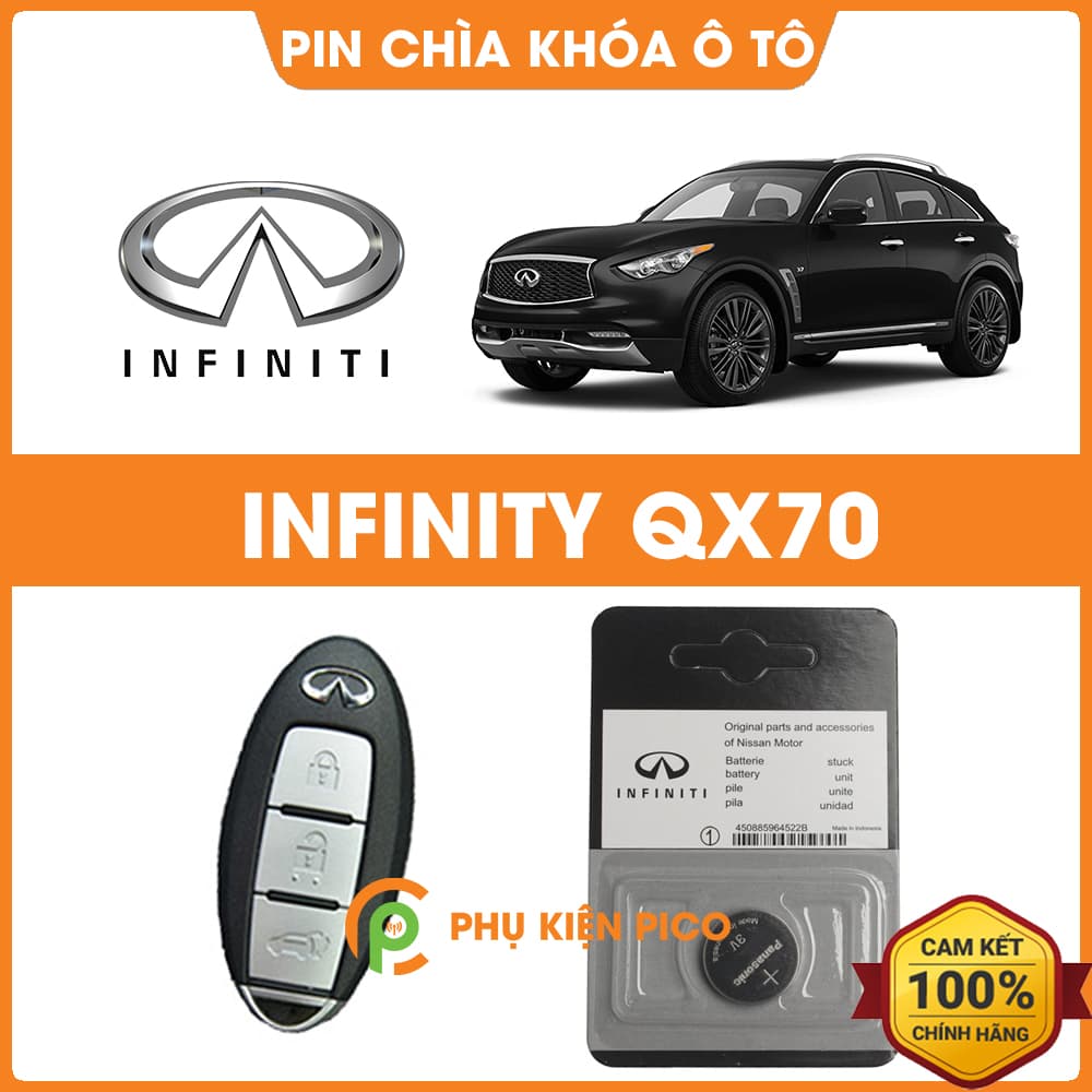 Pin chìa khóa ô tô Infiniti QX70 chính hãng Infiniti sản xuất tại Indonesia 3V