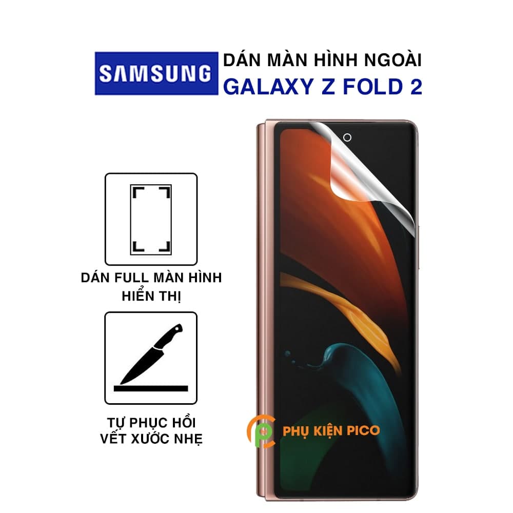 Dán màn hình ngoài Samsung Galaxy Z Fold 2 PPF cao cấp dẻo trong suốt