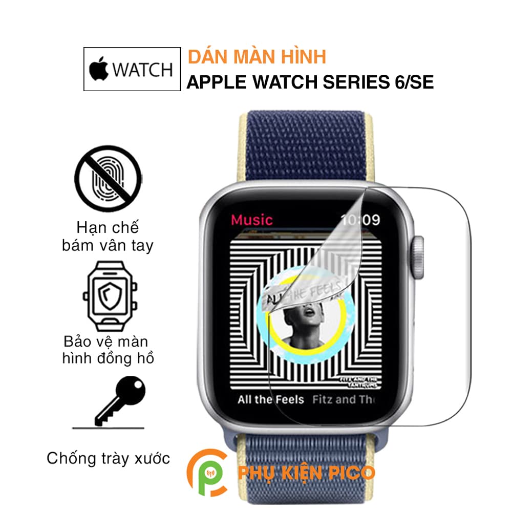 Dán màn hình Apple Watch Series 6/Apple Watch SE bản 40mm 44mm dẻo trong suốt