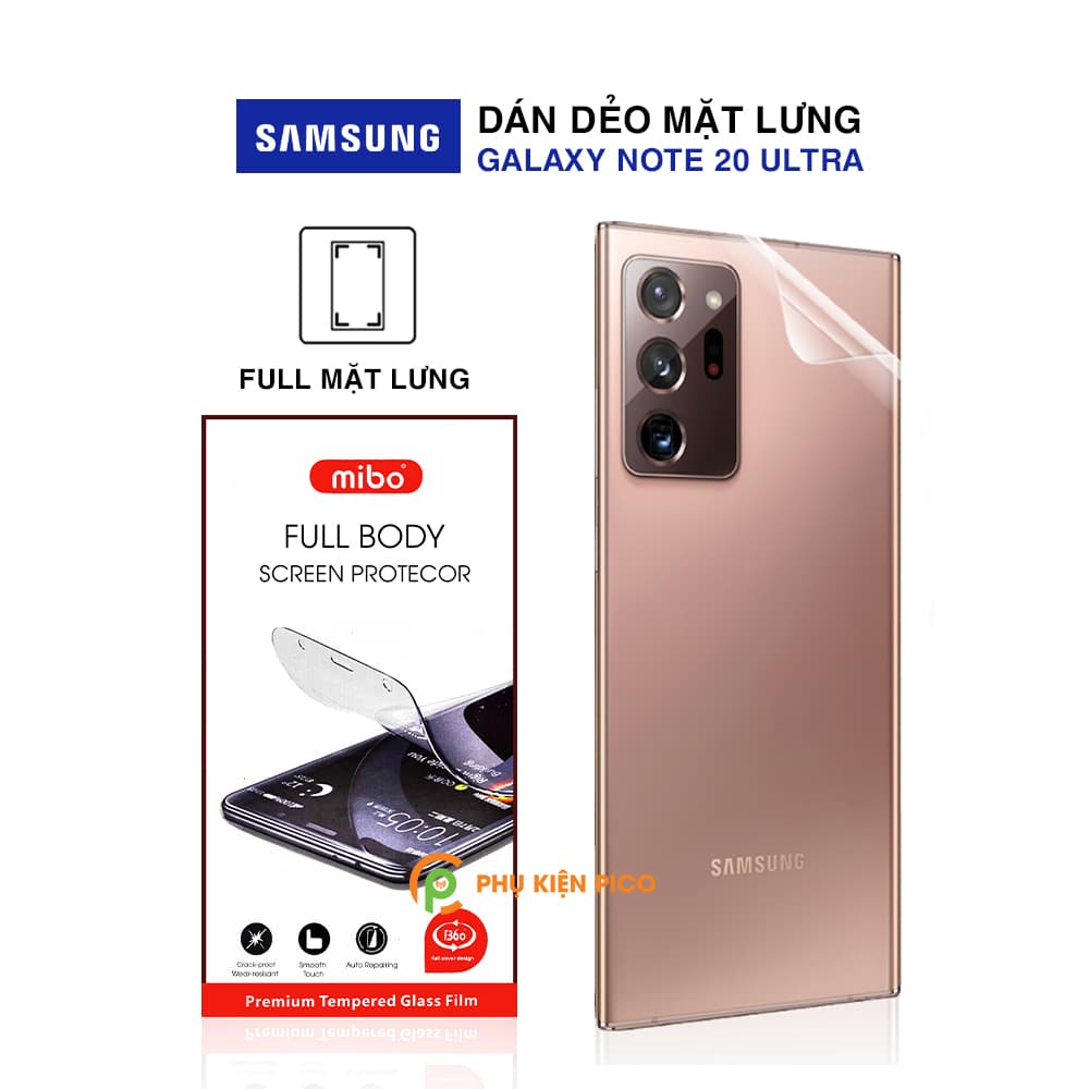 Dán lưng Samsung Note 20 Ultra PPF chính hãng Mibo PPF cao cấp dẻo trong suốt - Dán lưng Samsung Galaxy Note 20 Ultra