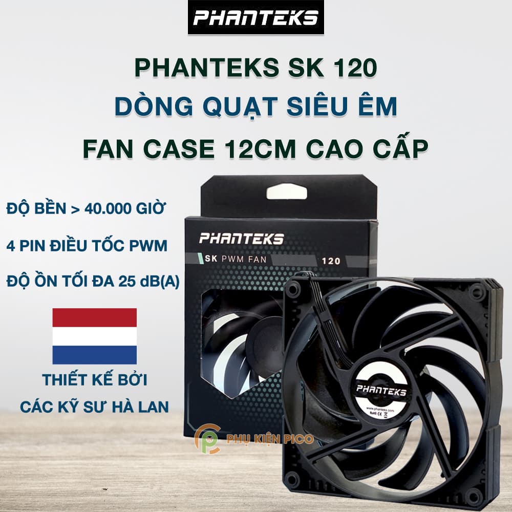 Quạt tản nhiệt case máy tính Phanteks MetallicGear Skiron 120mm - Quạt fan case MetallicGear Skiron