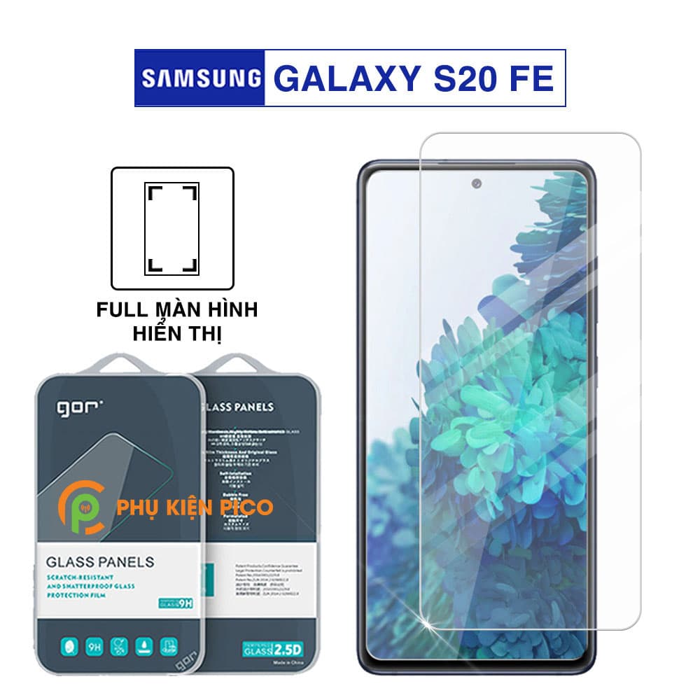 Kính cường lực Samsung S20 FE full màn hình chính hãng Gor dùng chung với mọi loại ốp lưng