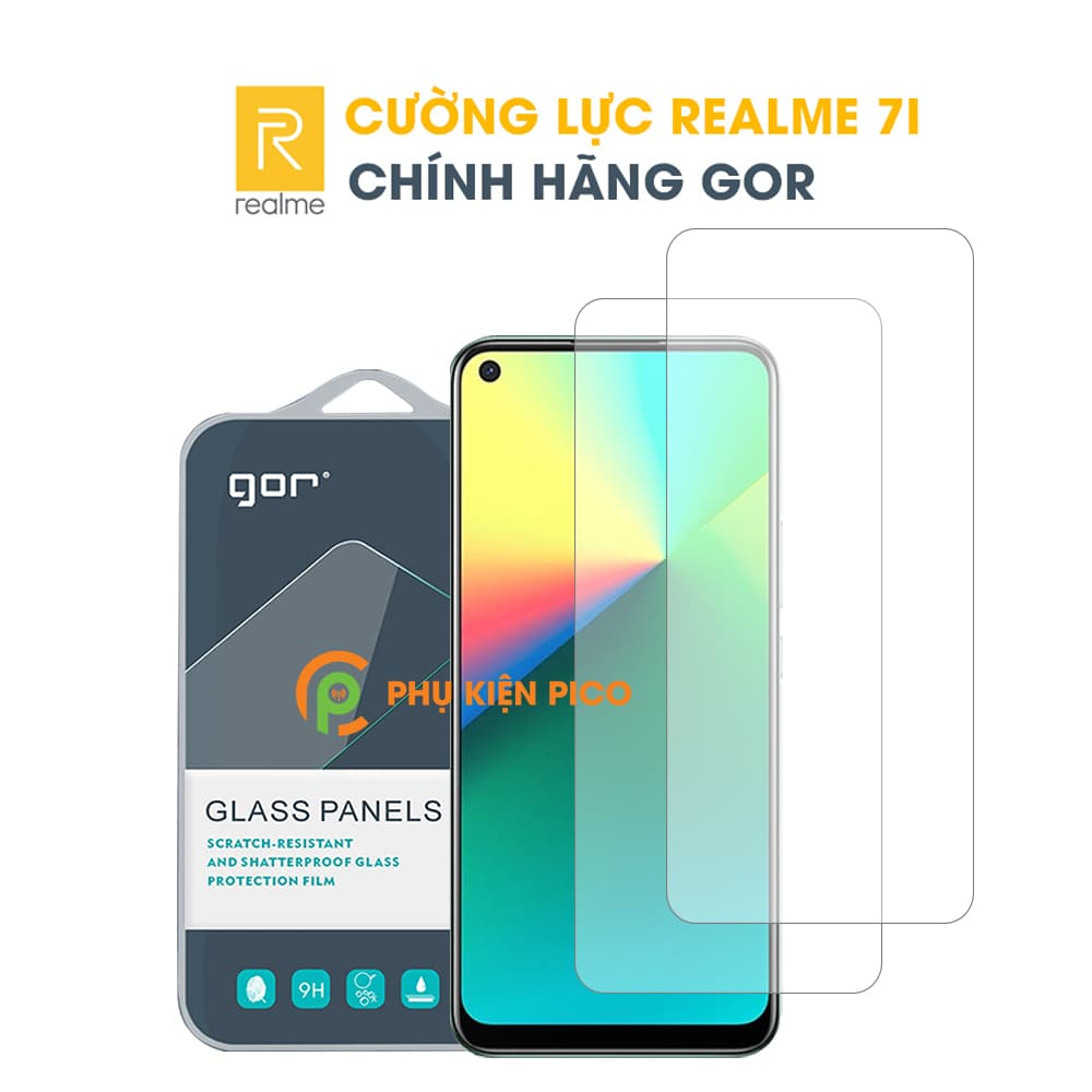 Cường lực Realme 7i chính hãng Gor bộ 2 miếng độ cứng 9H – Kính cường lực Realme 7i