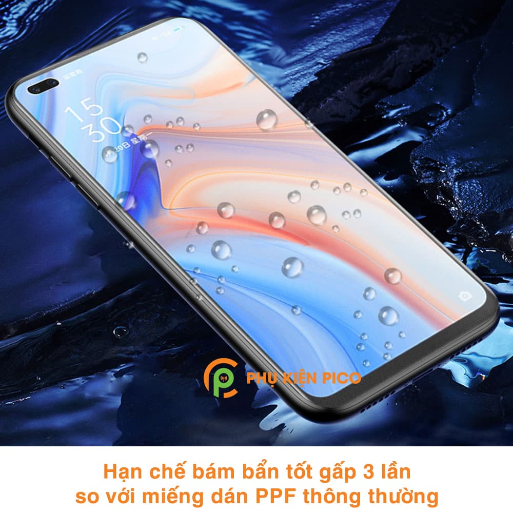 Dán màn hình Reno 4 full màn hình chống bám vân tay PPF dẻo vân mờ - 4