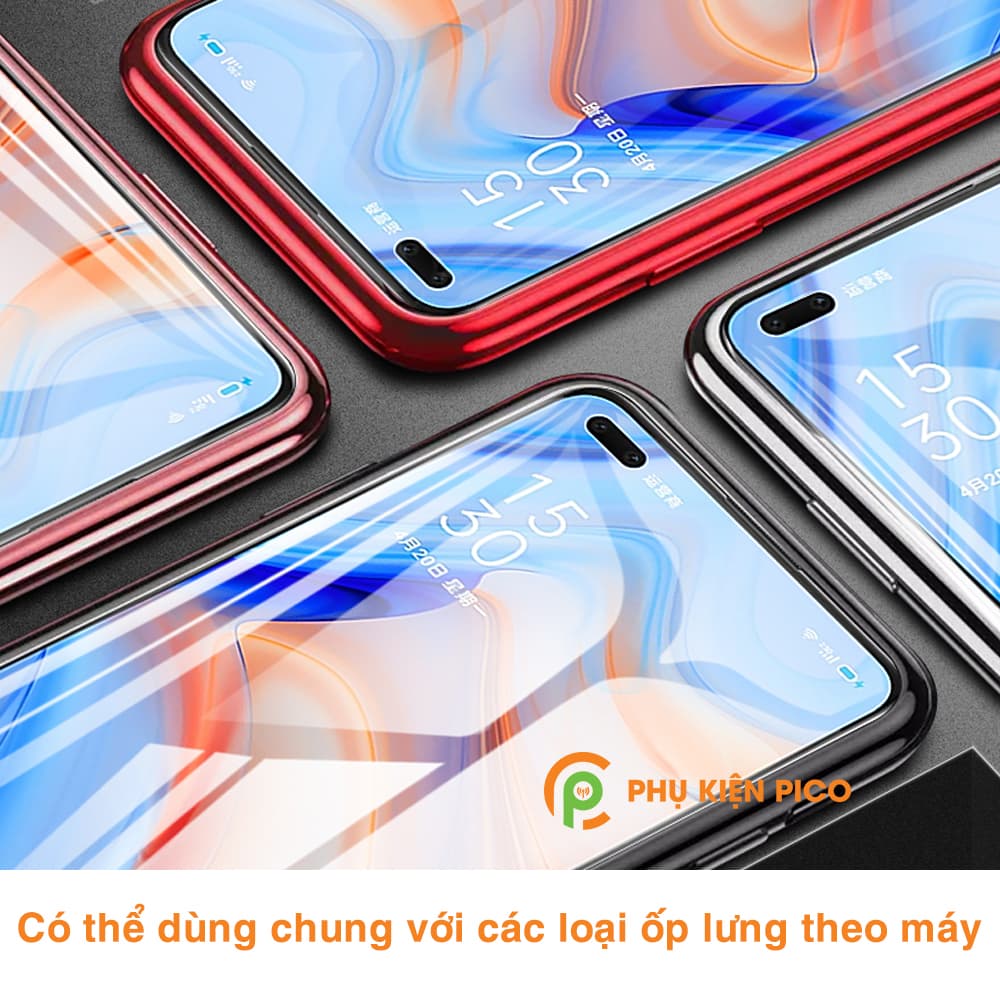 Dán màn hình Reno 4 full màn hình chống bám vân tay PPF dẻo vân mờ - 5
