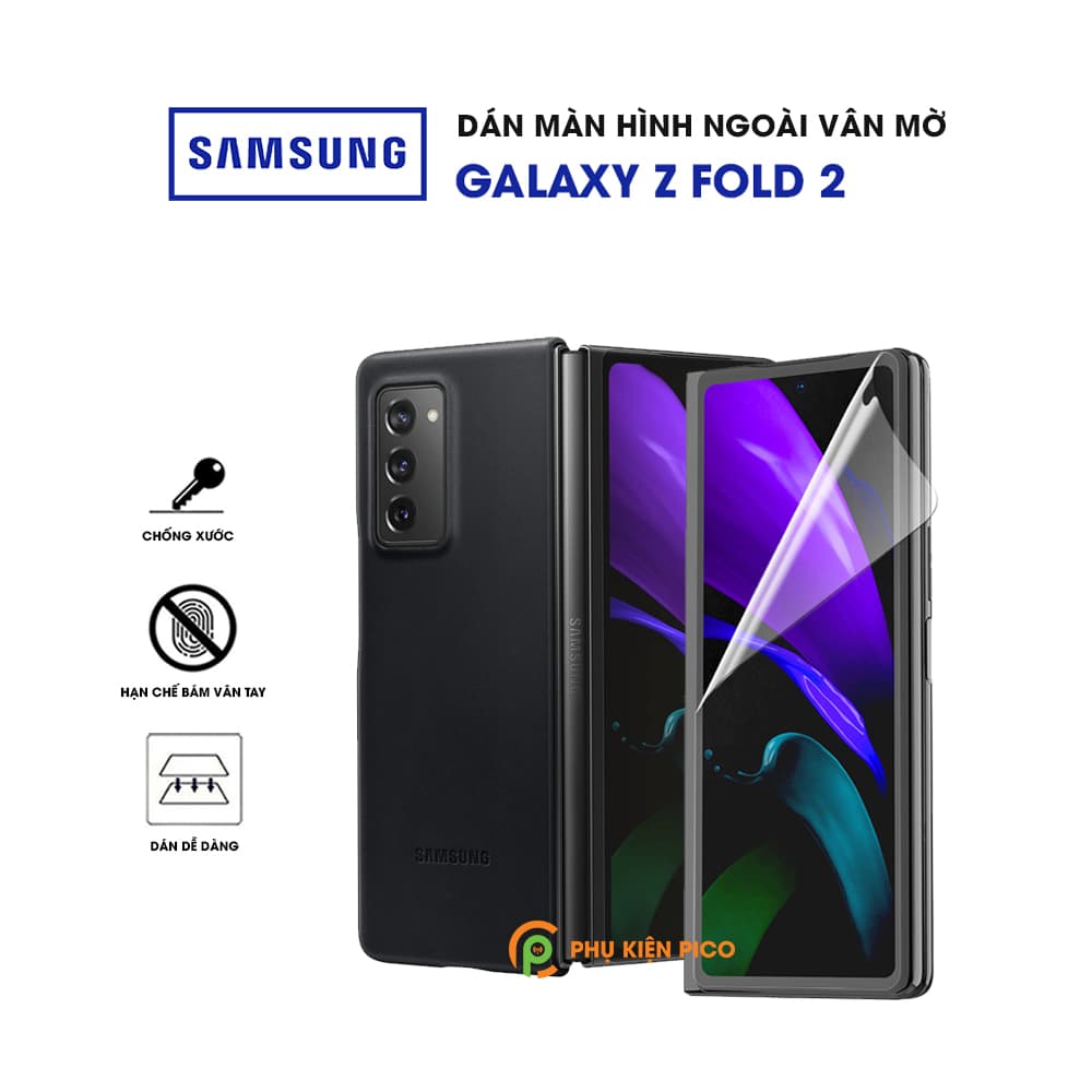 Dán màn hình ngoài Samsung Galaxy Z Fold 2 dẻo vân mờ chống bám vân tay – Dán màn hình Z Fold 2