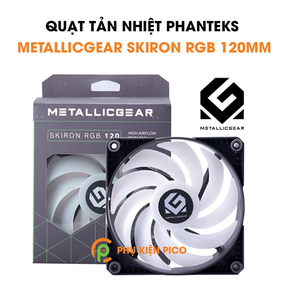 Quạt tản nhiệt case máy tính Phanteks MetallicGear Skiron RGB 120mm – Quạt fan case MetallicGear Skiron