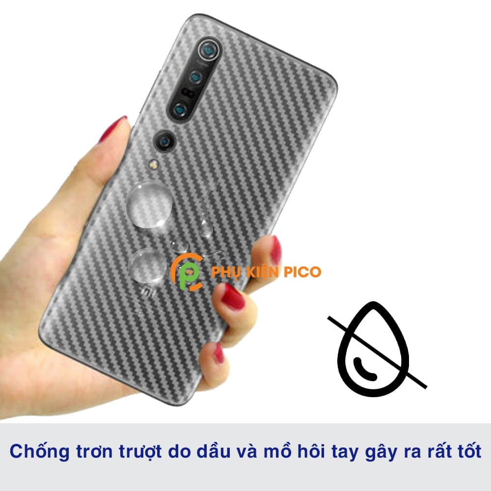 Dán lưng Mi 10 vân Carbon 3D tản nhiệt tốt – Dán lưng vân Carbon Xiaomi Mi 10 - 2