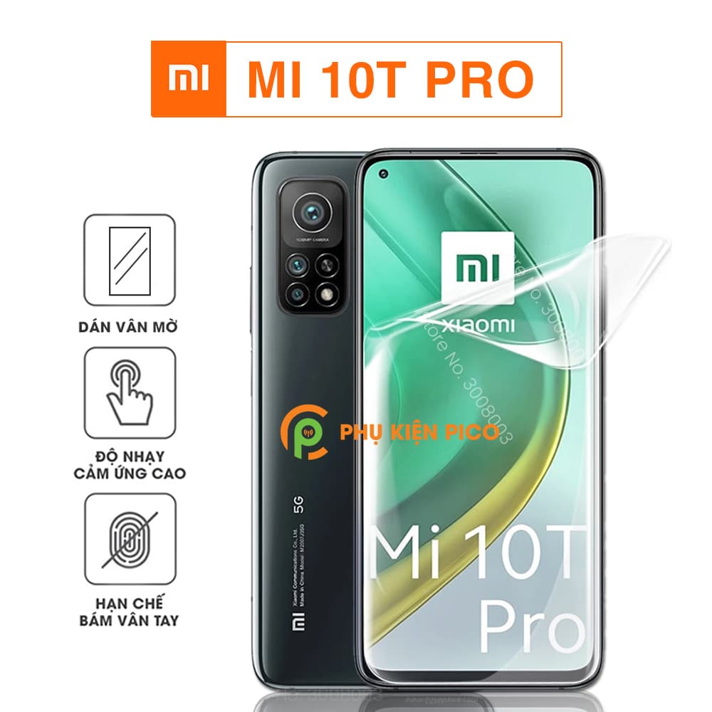Dán màn hình Mi 10T Pro PPF vân mờ chống vân tay cao cấp – Dán dẻo Xiaomi Mi 10T Pro