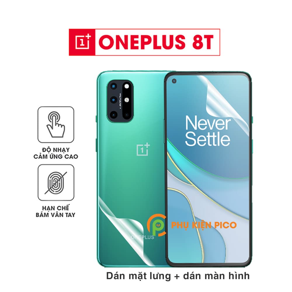 Dán màn hình Oneplus 8T và Dán lưng Oneplus 8T PPF cao cấp dẻo trong suốt – Combo 2